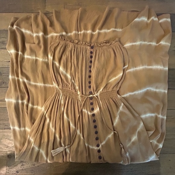 TIARE HAWAII Ryden Maxi Dress Strapless in Sand Dunes Lightweight Elastic waist - Picture 9 of 10